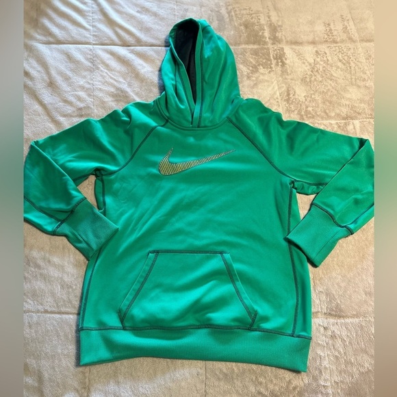 Nike Other - Nike Therma-fit Hoodie Size Large Green Kangaroo Pocket Comfy Sweatshirt